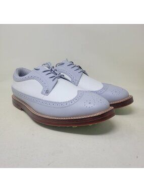 Men's 14 G/Fore Gallivanter White Grey Luxe Sole Longwing Golf Shoes GMF000011